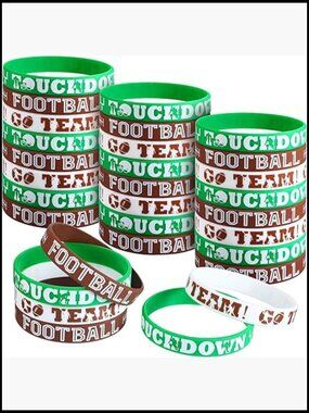 30 Piece Silicone Sports Wristbands Bracelets Party Favors Bulk Set 3 Styles